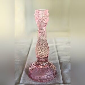 ❤️VALENTINE SPECIAL❤️ANTHROPOLOGIE Pink Glass Candleholder